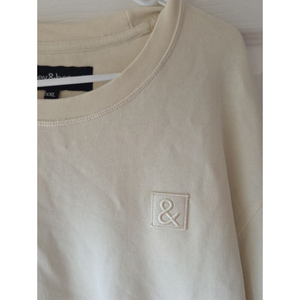 Hedley and Bennett 2XL Cream Pullover 100% Cotton Ampersand Patch Logo - Picture 3 of 8